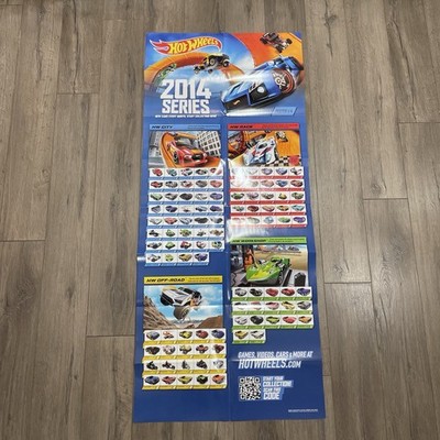 Hot Wheels 2014 Series Mainline Poster 1/4 City Race Workshop Off-road 56 x24 