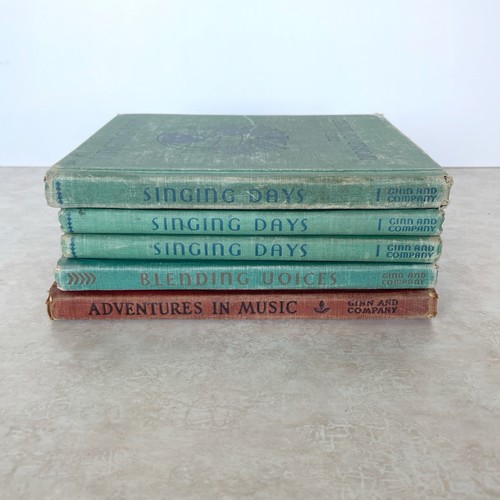 5 Vintage Music Books Singing Days Blending Voices Adventures in Music Ginn & Co - Picture 1 of 9