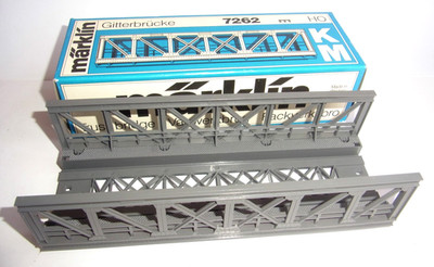 Märklin H0 7262-Gitterbrücke M-Gleis-neuw-OVP-railway truss bridge