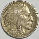1935 S Indian Head Buffalo Nickel Full Horn 513A