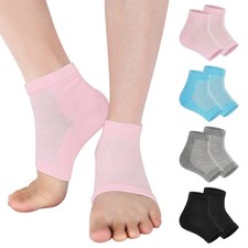 Vaincre Gel Moisturizing Heel Socks for Dry Cracked Feet Regular, Multi-color