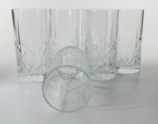 6 x Dewars Scotch Highball Glas Relief Longdrink Gl&auml;ser Whisky White Label 9473