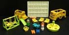 Vintage Fisher Price Little People and Accessory Lot Baby Crib Merry Go Round ++