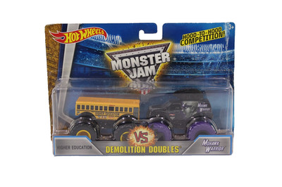 Hot Wheels Monster Trucks Demolition Doubles Higher Education Vs Mohawk Warrior