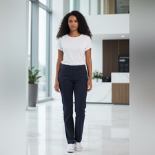 Lee Modern Fit Straight Leg Trousers  Navy Blue  Size 16 M  NWT