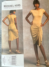 Vogue Patterns V1029 Michael Kors Dress Fitted 6 8 10 12 AA Uncut