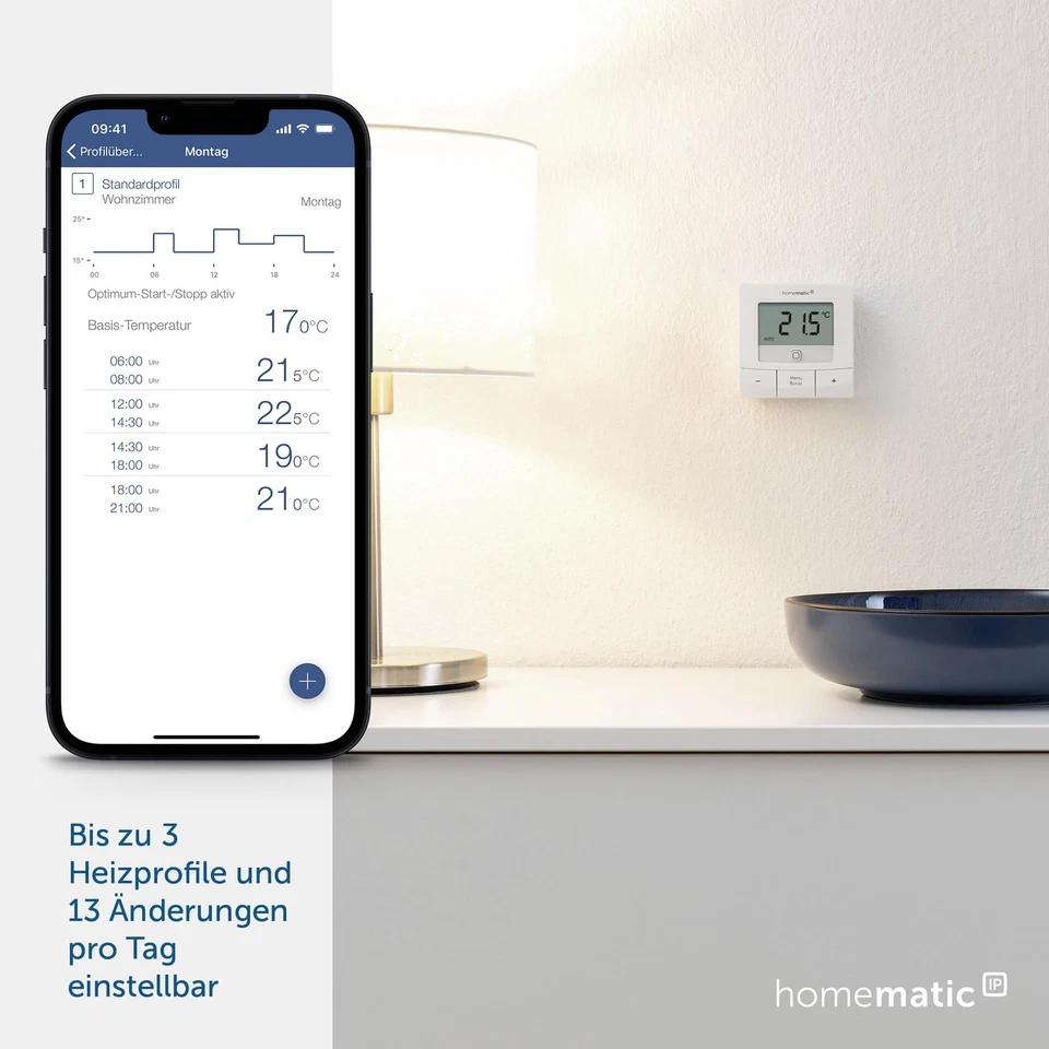 Smart Home Wandthermostat – Basic digitales Thermostat für Heizkörper mit/ohn... - Bild 2 von 4
