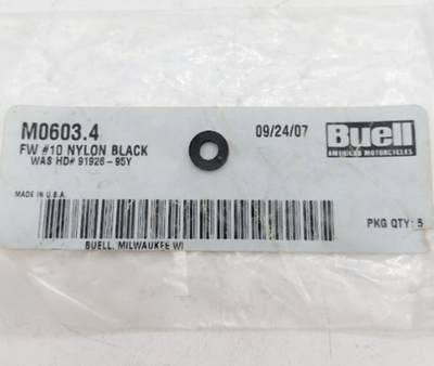 #ad 2002 2010 Harley Davidson Buell XB 1125R CR #10 Nylon Black Washer M0603.4 QTY 2 $19.99