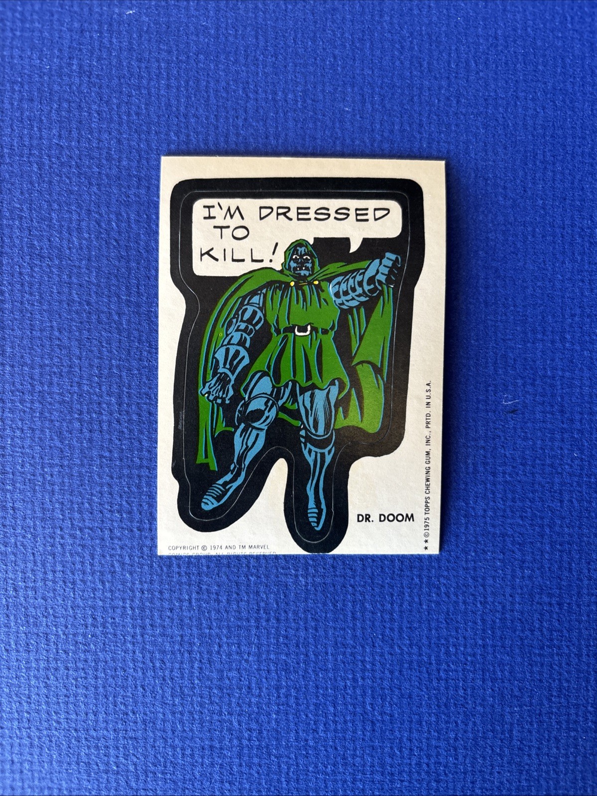 1974/75 Topps Comic Book Heroes Dr. Doom ROOKIE sticker. Set Break | eBay