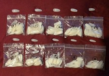 ACRYLIC FRENCH NAIL TIPS. 10 PACKS OF 45 EACH. 40 + POINTED NAILS 1 SIZE. + GLUE