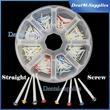 200X Dental Fiber Post Glass Straight/Screw Teeth Restorative 1.2 1.4 1.6 1.8mm