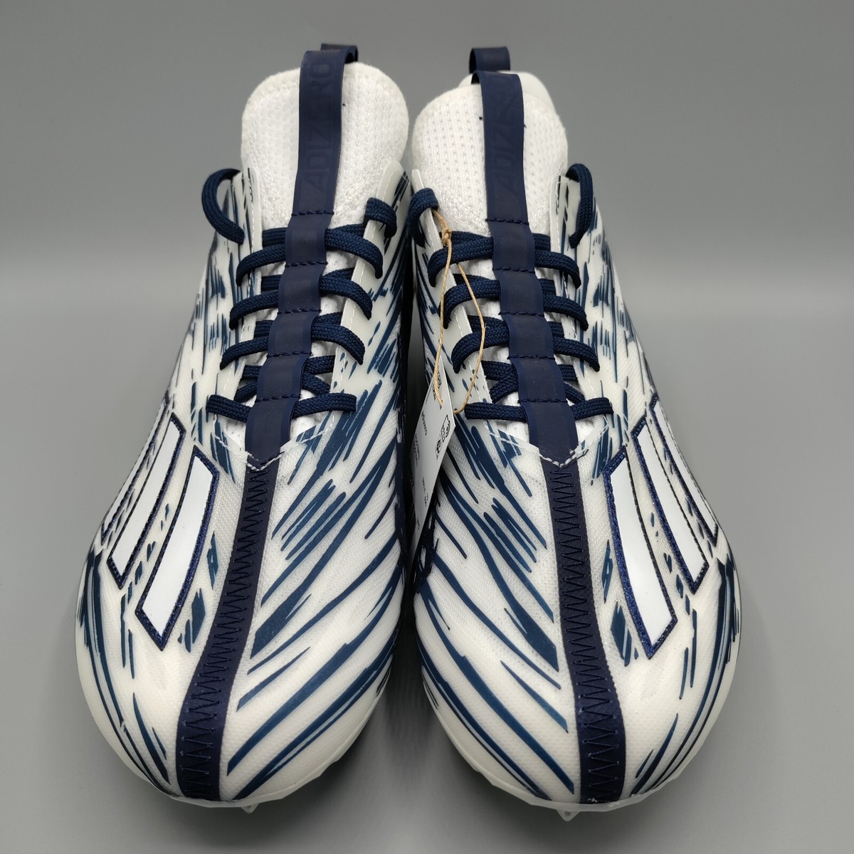 Adidas Adizero 12.0 Football Cleats Mens Size 9.5 White Navy Blue