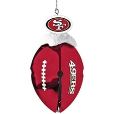 Topperscot NFL San Francisco 49ers Football Bell Ornament