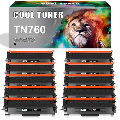 Cartouche de toner 10 pièces TN760 pour Brother TN730 MFC-L2710DW L2550DW HL-L2350DW - Photo 1 sur 9