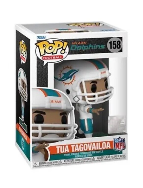 Funko Pop! Tua Tagovailoa #172, Miami Dolphins, Home Jersey, Football, Nfl