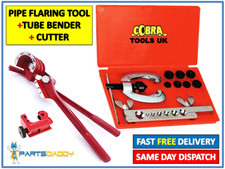 METRIC BRAKE PIPE FLARING KIT FUEL REPAIR TOOL SET WITH AND TUBE BENDER + CUTTER