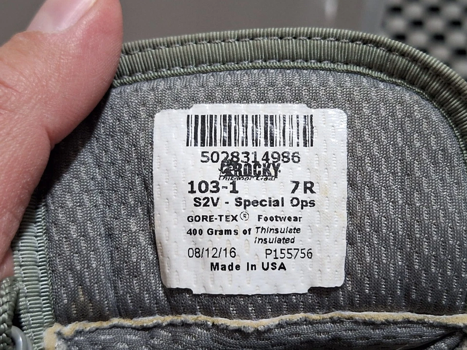 Botas de combate Rocky GORE-TEX S2V Special Ops verde salvia de la Fuerza Aérea de los Estados Unidos talla 7R usadas Foto 4 de 4