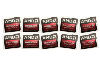 10 pcs Sticker for AMD Radeon Graphics Skylake Logo Decal Badge 16.5mm ...