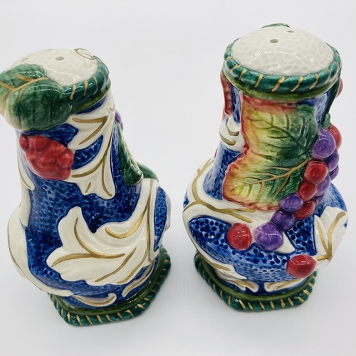 Agitadores de sal y pimienta florentinos de fruta FITZ & FLOYD Classics de colección 4" de alto - Imagen 5 de 7