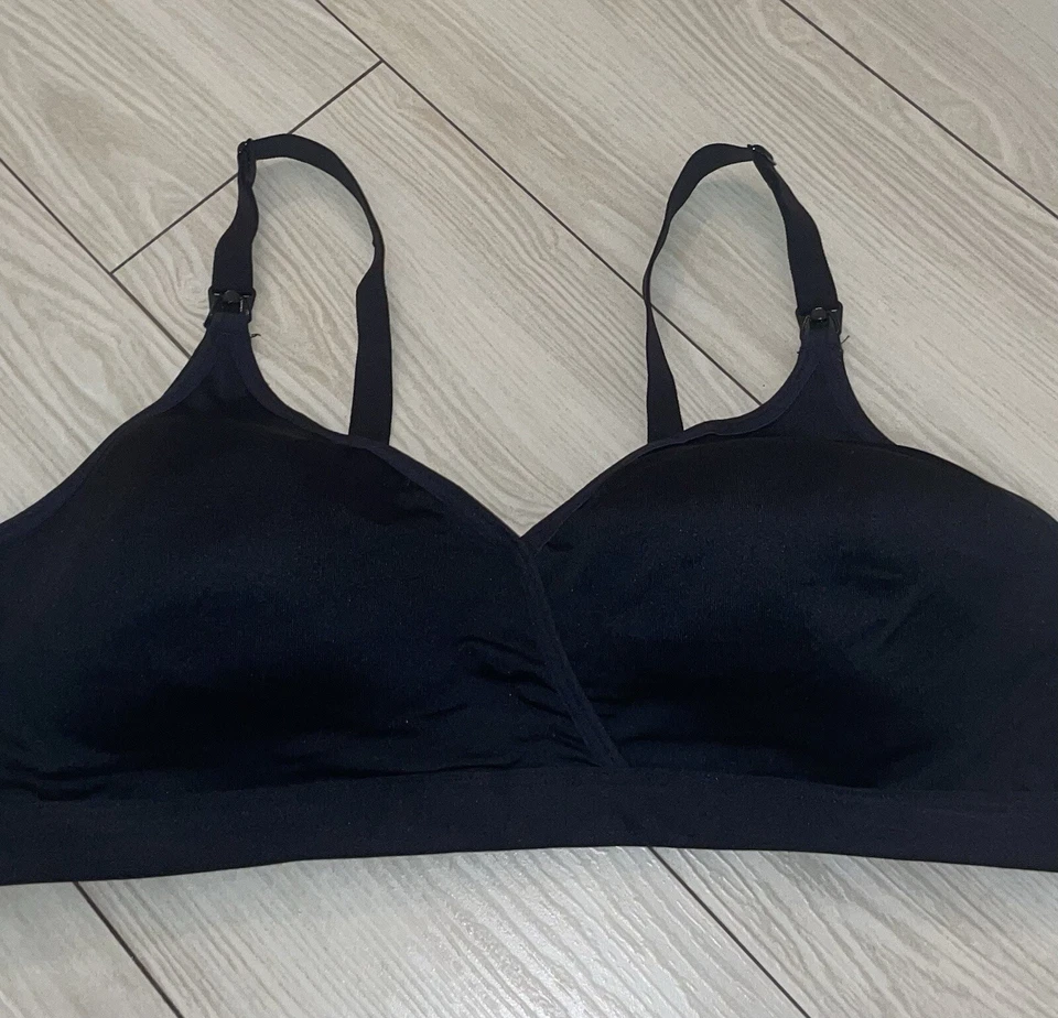 Playtex 4958 Maternity Nursing Foam Comfort Bra Wireless Unpadded L Large Black - Image 3 of 4