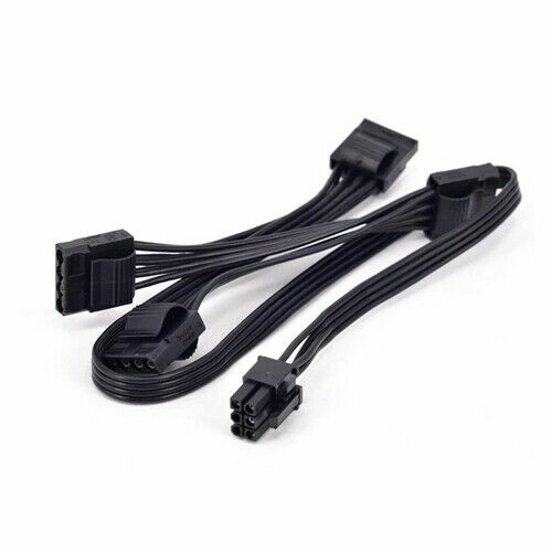 Corsair Type 4 6 Pin to 4 Molex Modular Power Supply Type 3 Cable RMx HX HXi - Picture 2 of 12