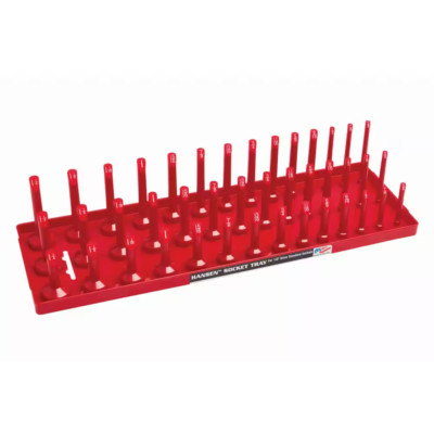 Standard Regular Semi-Deep Deep Socket Holder in Red 1/2 In. Drive