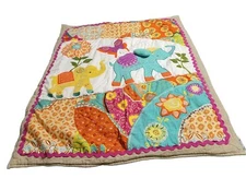 Levtex Zahara Elephant Nursery Baby Blanket Quilt Crib Comforter 