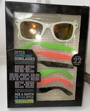 Interchangeable SNAP ON SUNGLASSES 1-FRAME/4-PAIRS OF TEMPLES 22 COMBOS So COOL