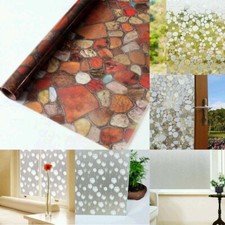 Window Home 3D Static Cling Privacy Glass Lots Frosted Cover Film Sticker Decor