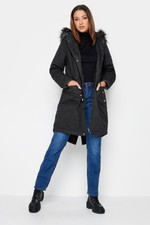 Lts  Faux Fur Trim Parka