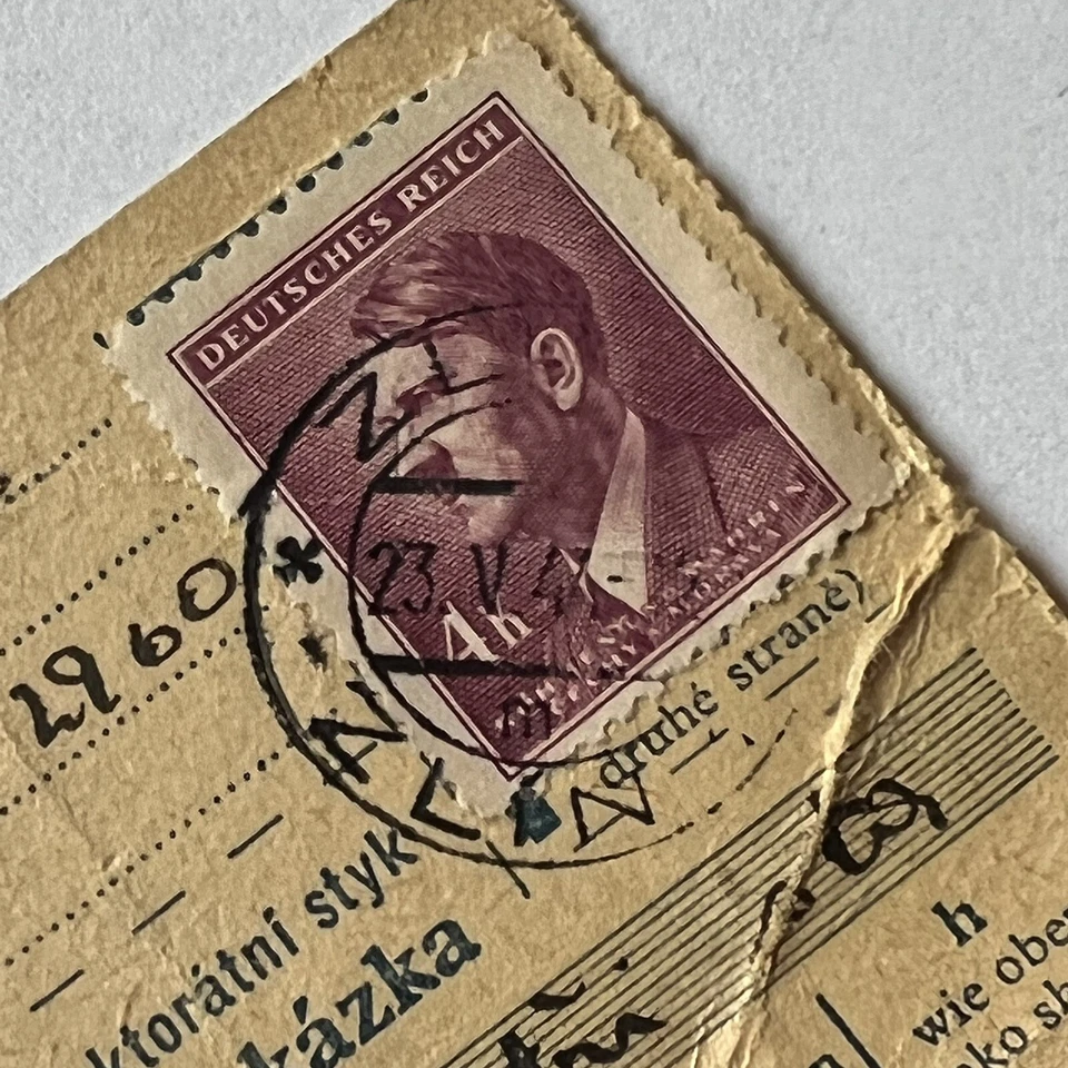 VINTAGE WW2 CZECH REPUBLIC SHIP POSTAL CARD WITH ZLIN POSTMARK - Image 2 of 4