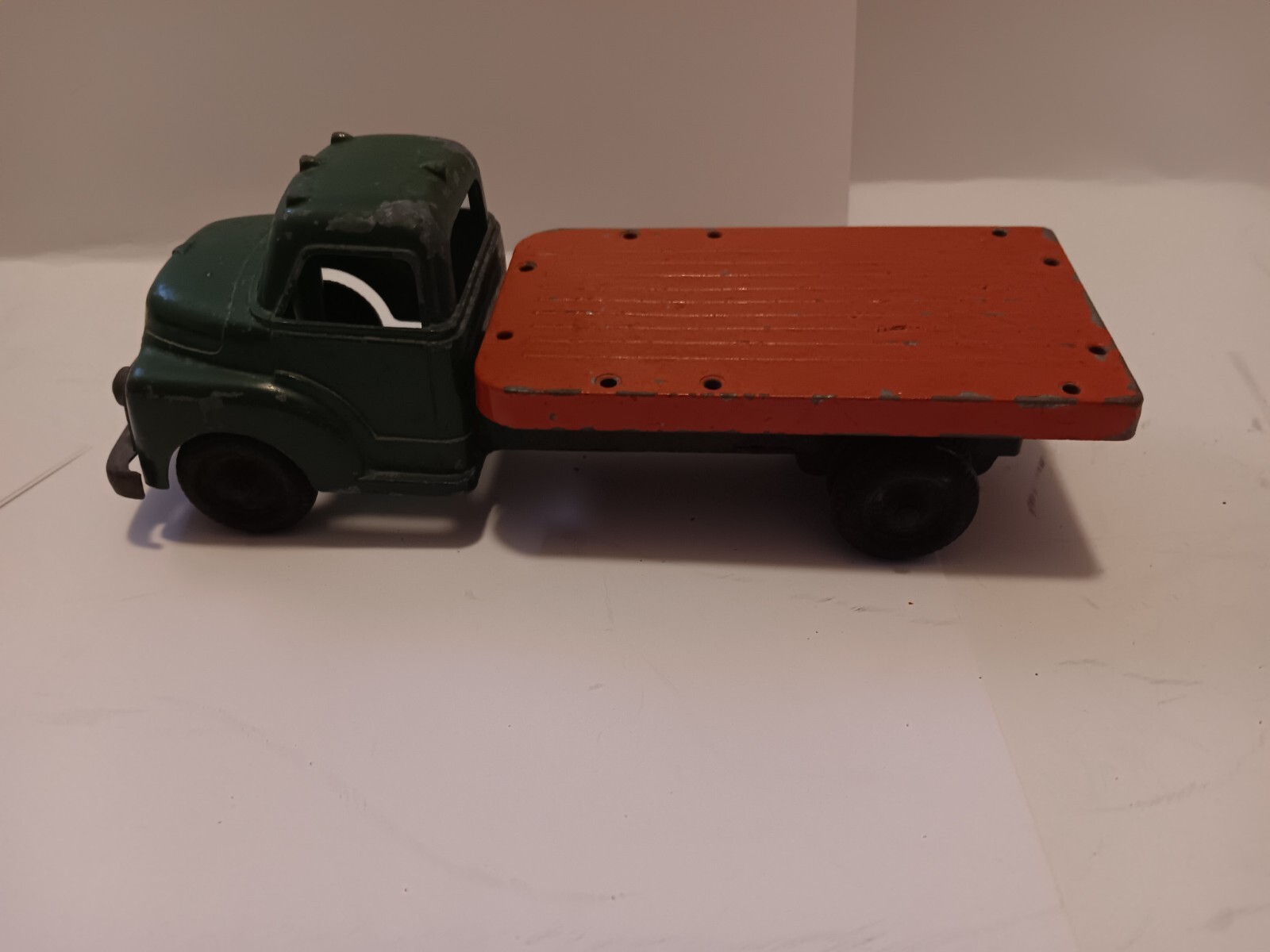 Vintage Structo Truck 9" Flat Bed Stake Truck 1950's Diecast Farm truck