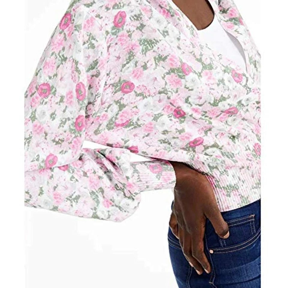 Precio de venta sugerido por el fabricante $80 INC Cárdigan Suéter Rosa Arándano Talla Mediana Foto 3 de 3