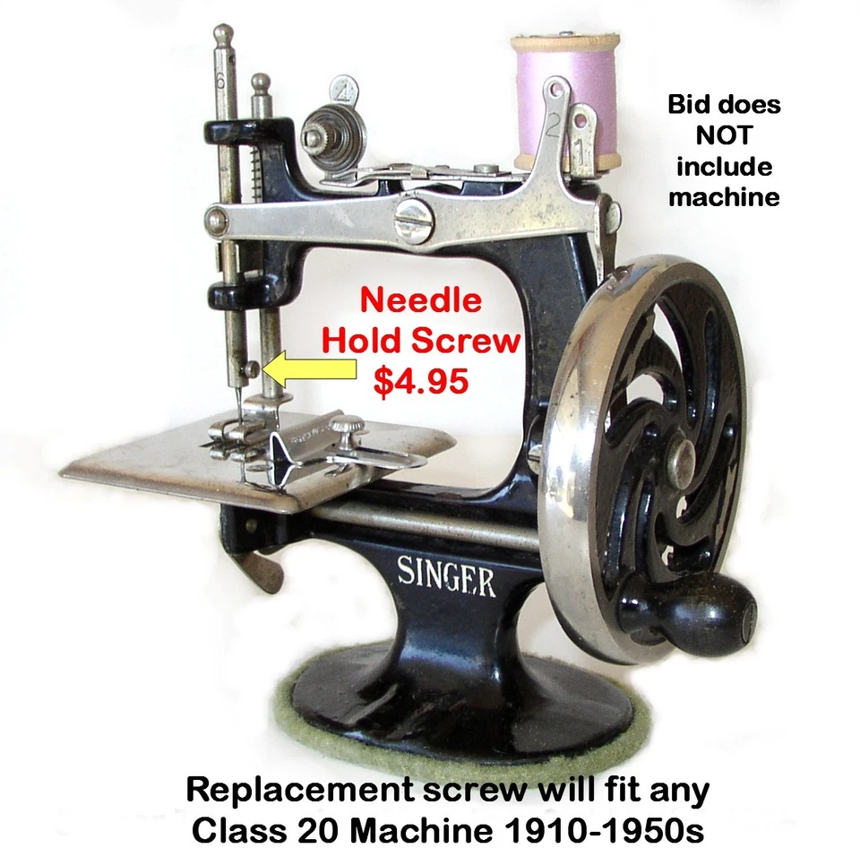 Singer 20,40K,50D toy child sewing machine parts 2 NEEDLE CLAMP SCREWS - Image 2 of 3
