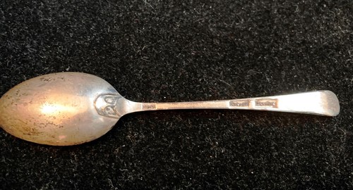 3 Vintage Small Sterling Silver Serving Demitasse Spoons 3 3/4 - 4 3/4 Inches - Picture 4 of 10