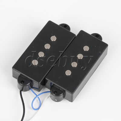 4 Sets Prewired Neck & Bridge Humbucker Pickups for 4-string PB Bass Guitar