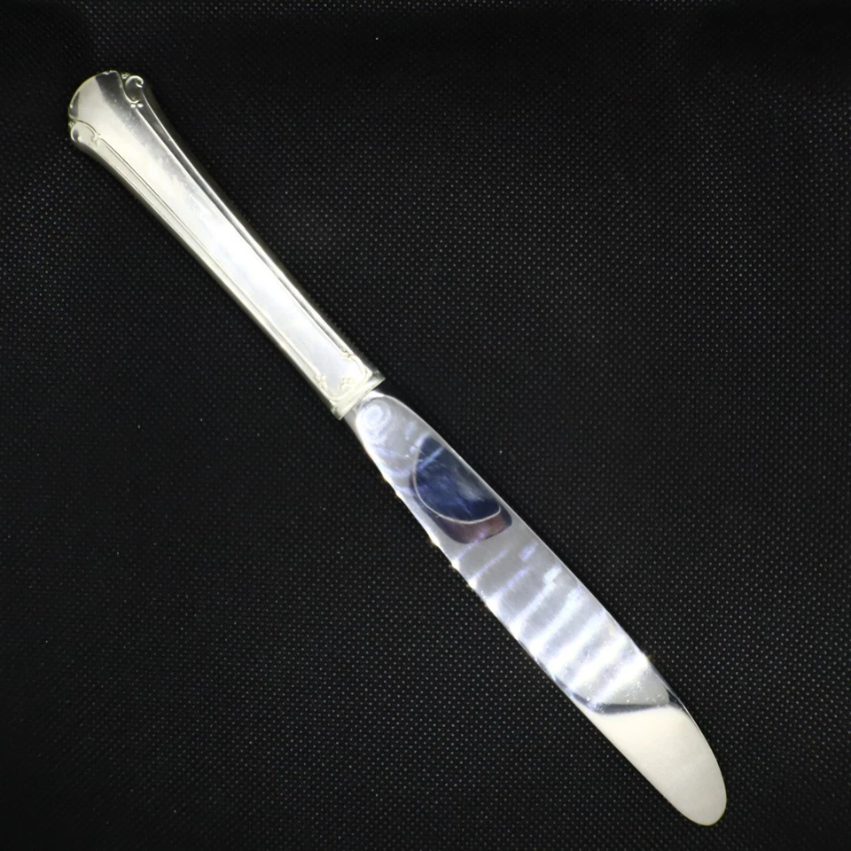 Cuchillo hueco moderno Chippendale Towle Sterling 8-3/4" curvilíneo delicado floral Foto 2 de 4