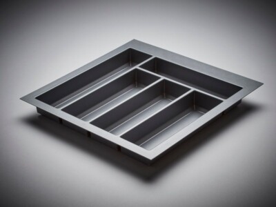 CLASSICO Besteckeinsatz C.45.50 450 mm Tiefe x 500 mm Breite Tandembox - grau