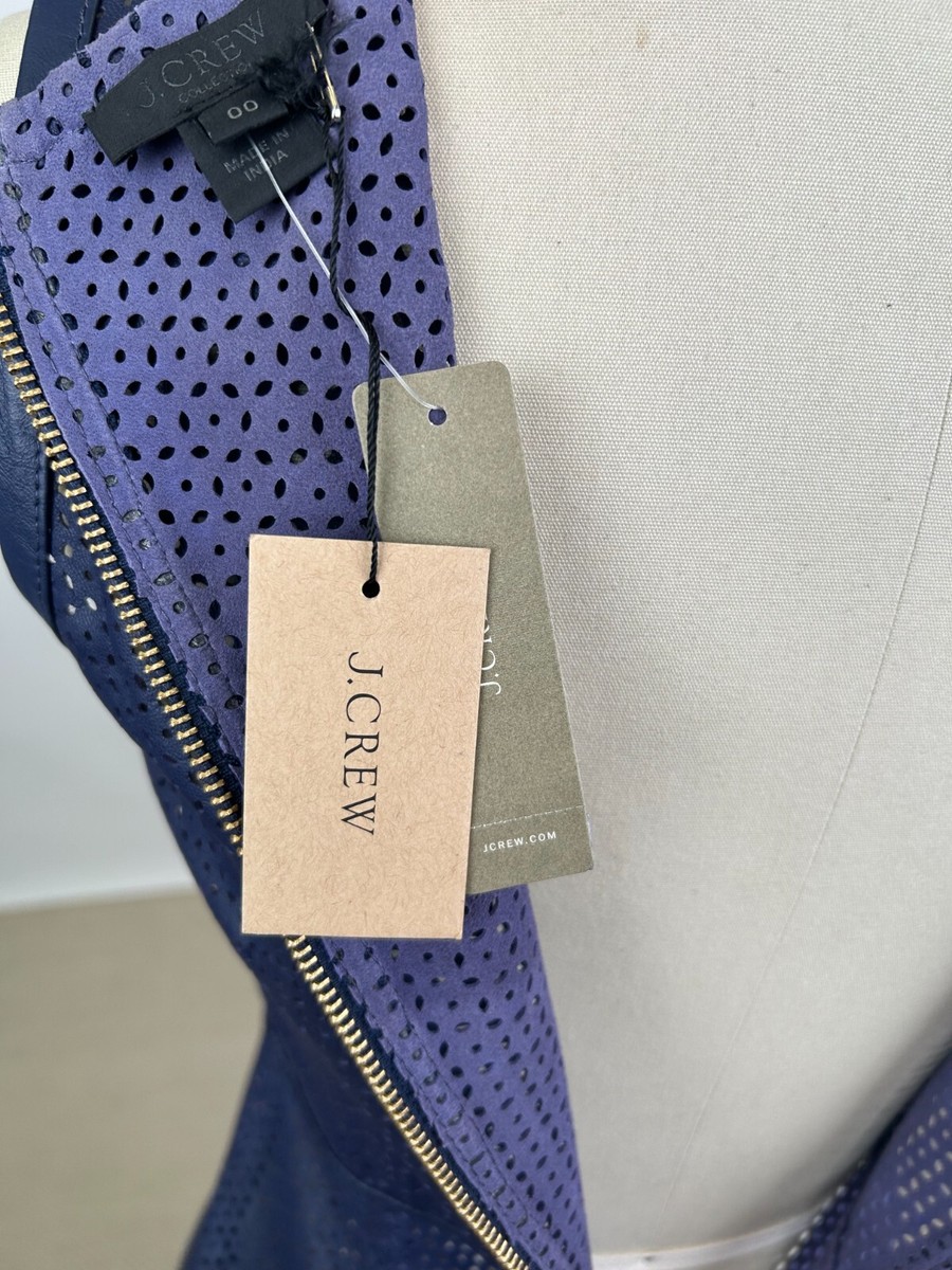 Jcrew Perforated Leather and Suede Dress Navy Size 00 Unworn with Tags F0251 | eBay Jcrew Perforated Leather and Suede Dress Navy Size 00 Unworn with Tags F0251 | eBay