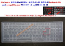 Keyboard Protector Skin for Acer N20C1 AN515-43 AN515-54 AN715-51 AN517-51 -52