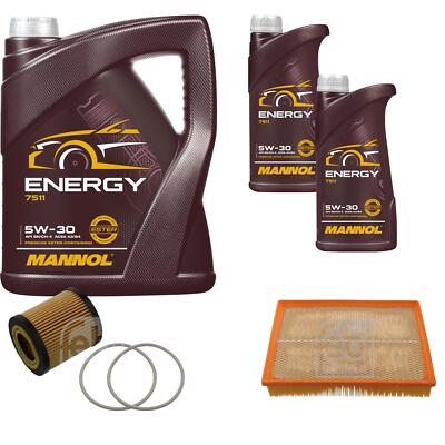 FEBI BILSTEIN Inspektionspaket 7L MANNOL Energy 5W-30 für Opel Vectra C Caravan
