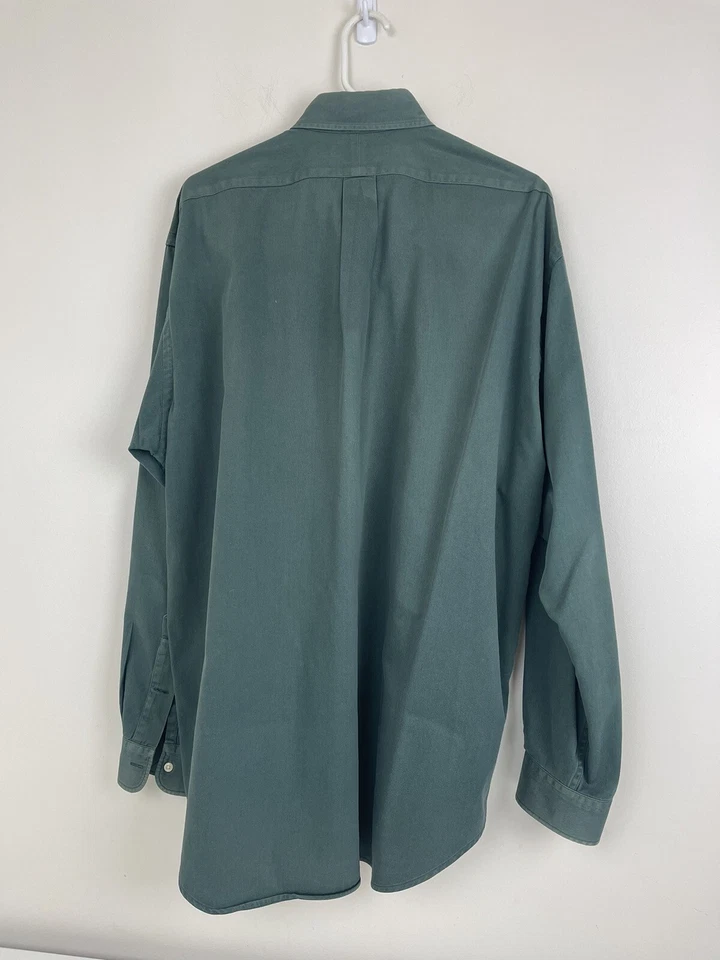 Camisa Polo de Golf Ralph Lauren Para Hombre Verde L Tilden Manga Larga Con Botones Foto 4 de 4