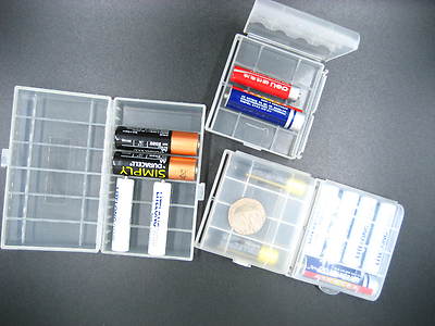 klare Hartbatterie Etui Halter Aufbewahrungsbox für wiederaufladbare AAA AA 14500 Batterie