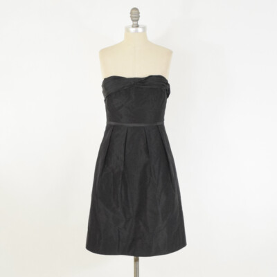 green emerald velvet dress Faux Leather Strapless Fit & Flare Pleated Dress Black / Small