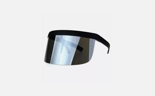 Futuristic Fashion Oversize Shield Visor Sunglasses One Piece Mirror Mono Lens - Picture 7 of 25