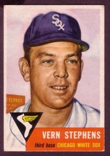 1953 TOPPS VERN STEPHENS CARD NO:270 EX-PLUS CONDITION 