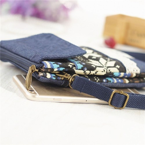 Pastoral Mobile Phone Bag Ethnic Style/Leaves Crossbody Bag Messenger Bag - Picture 9 of 18