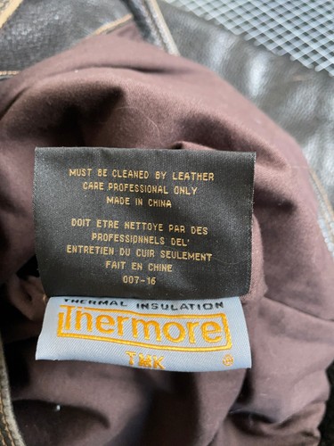 Andrew Marc New York Leather Moto Jacket Adult XL Dark Brown Faux Distressed - Picture 16 of 16