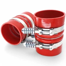 Silicone Charge Air Cooler Hump Hose Kit 4" x 6" With Spring Clamps Pair 4 Inch 