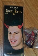 DEMON DEVIL GOAT RED HORNS LATEX PROSTHETIC COSTUME MAKEUP CSWO415